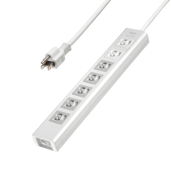 サンワサプライ 抜け止めシャッタータップ 5個口連動集中スイッチ 3P 7個口 3m TAP-F37SH-3K 1個(ご注文単位1個)【直送品】