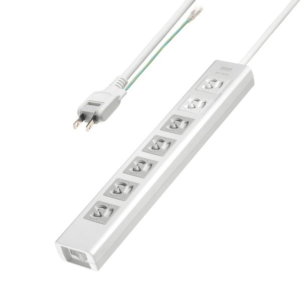 サンワサプライ 抜け止めシャッタータップ 5個口連動集中スイッチ 3P 7個口 5m TAP-F37SH-5KS 1個（ご注文単位1個）【直送品】