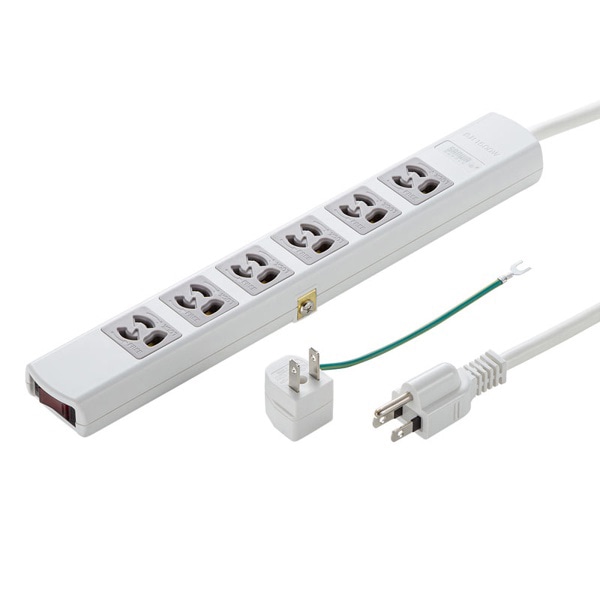 サンワサプライ 雷ガードタップ マグネット付き 3P・6個口・3m TAP-SP36MG-3 1個（ご注文単位1個）【直送品】