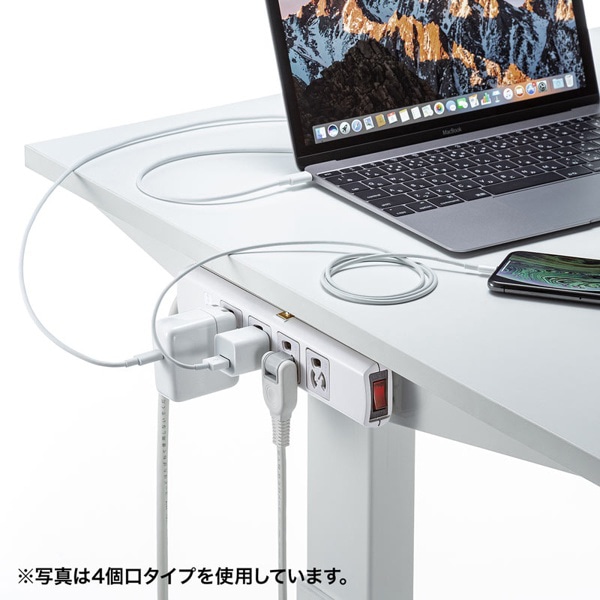 サンワサプライ 雷ガードタップ マグネット付き 3P・6個口・5m TAP-SP36MG-5 1個(ご注文単位1個)【直送品】