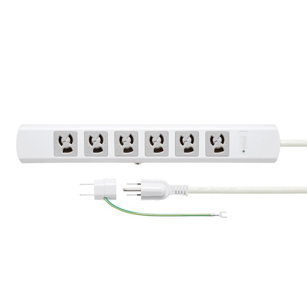 サンワサプライ 雷ガードタップ マグネット付き 3P・6個口・5m TAP-SP36MG-5 1個(ご注文単位1個)【直送品】