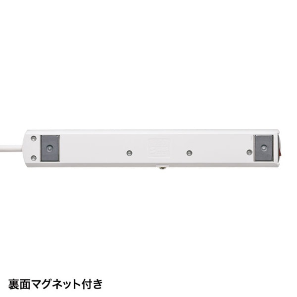 サンワサプライ 雷ガードタップ マグネット付き 3P・6個口・5m TAP-SP36MG-5 1個(ご注文単位1個)【直送品】