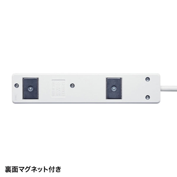 サンワサプライ シャッタータップ 2Pスイングプラグ 3P・4個口・5m TAP-SH3450MG 1個(ご注文単位1個)【直送品】
