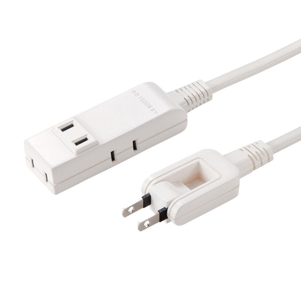 サンワサプライ マイクロタップ 収納式スイングプラグ 4個口 0.2m ホワイト TAP-M802W 1個（ご注文単位1個）【直送品】