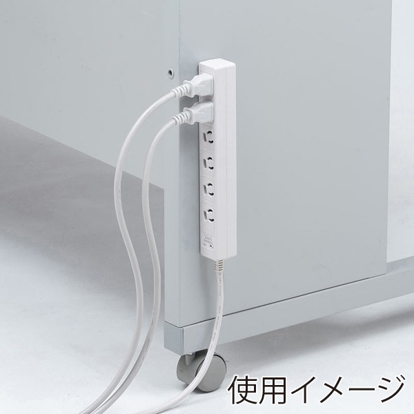 サンワサプライ 雷ガードタップ 抜け止めタイプ 3P・6個口・3m TAP-SPWMG36-3 1個(ご注文単位1個)【直送品】