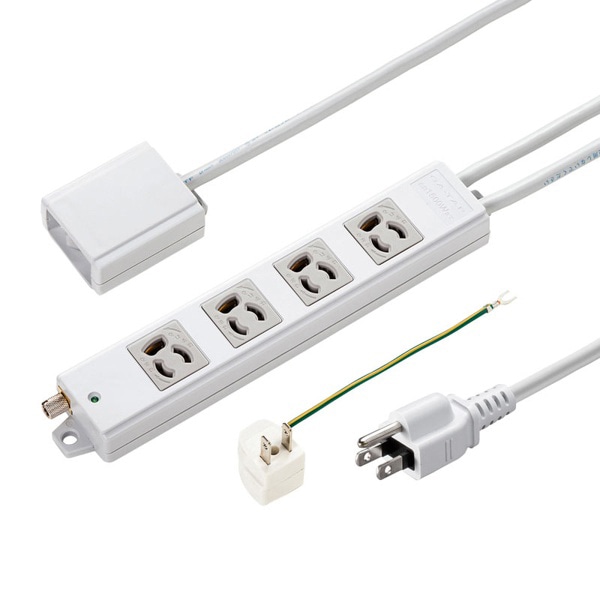サンワサプライ 抜け止めタップ 3P 4個口 3m 手元スイッチ付き TAP-5433MGN2-3 1個（ご注文単位1個）【直送品】