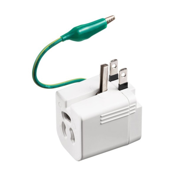 サンワサプライ 温度&電流ヒューズ内蔵アダプタ TAP-AD16W 1個(ご注文単位1個)【直送品】