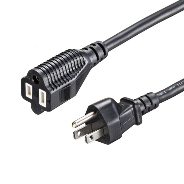 サンワサプライ 電源延長コード 3P-3P 3m TAP-EX353-3BK 1個(ご注文単位1個)【直送品】