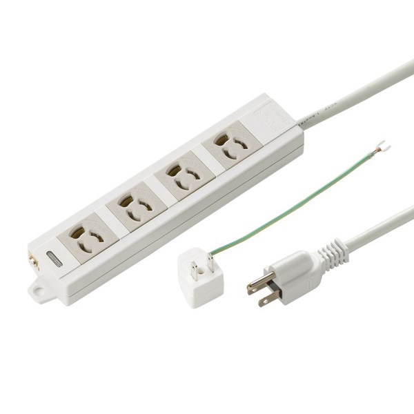 サンワサプライ 電源タップ 抜け止めタイプ 3P 4個口 5m TAP-MG341N2-5 1個（ご注文単位1個）【直送品】