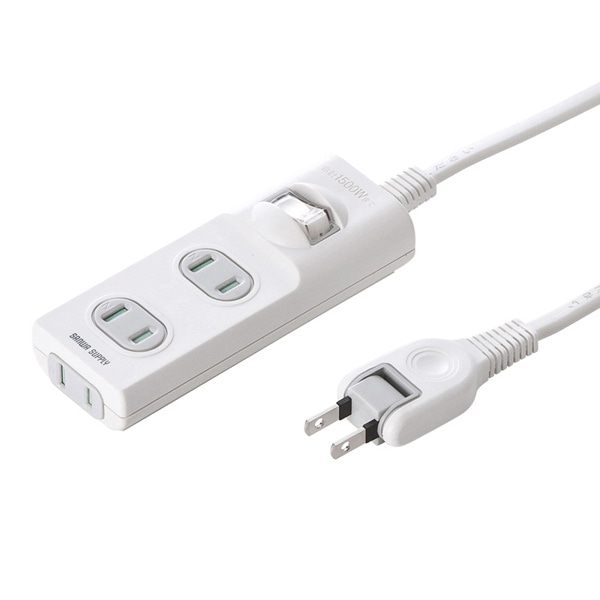 サンワサプライ 火災予防安全タップ 集中スイッチ付き 2P・3個口・5m・ホワイト TAP-TSH35SWN 1個（ご注文単位1個）【直送品】