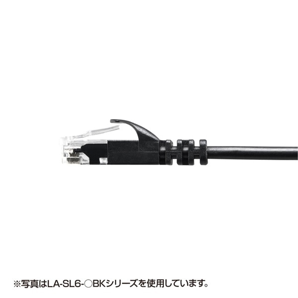 サンワサプライ 極細LANケーブル カテゴリ6 0.5m ホワイト LA-SL6-005W 1個（ご注文単位1個）【直送品】