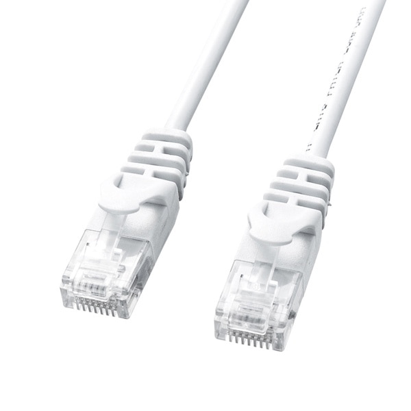 サンワサプライ 極細LANケーブル カテゴリ6 2m ホワイト LA-SL6-02W 1個(ご注文単位1個)【直送品】
