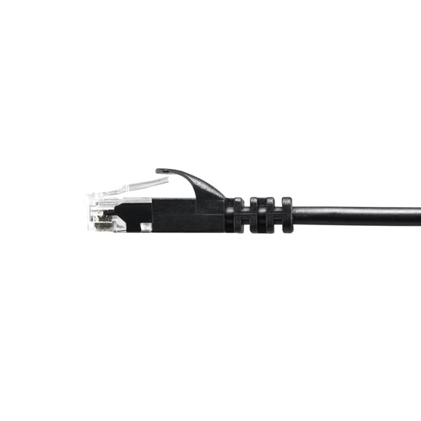 サンワサプライ 極細LANケーブル カテゴリ6 2m ブラック LA-SL6-02BK 1個(ご注文単位1個)【直送品】
