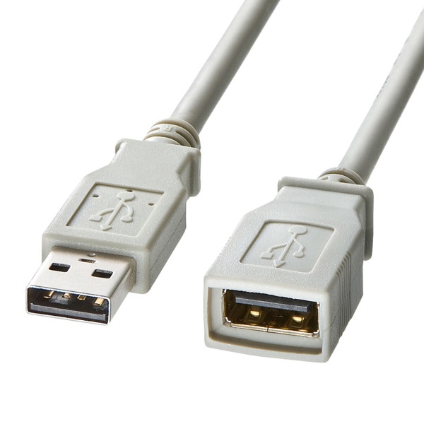 サンワサプライ USB延長ケーブル Aオス-Aメス 2m KB-USB-E2K2 1個（ご注文単位1個）【直送品】