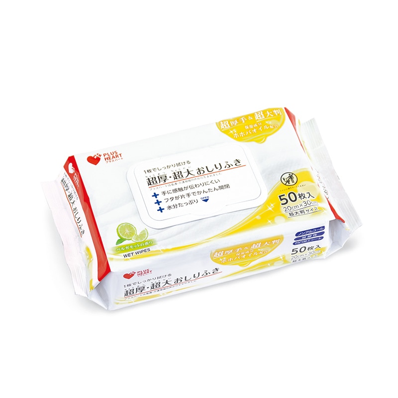 オオサキメディカル おしりふき PH 超厚・超大おしりふき ふた付 72013 50枚入/個(ご注文単位12個)【直送品】