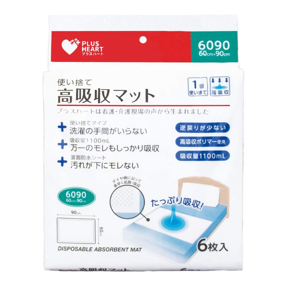 オオサキメディカル 防水シーツ　PH　使い捨て高吸収マット 75150  6枚入/個（ご注文単位24個）【直送品】