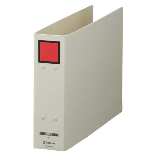 4085アカ 保存ファイル ドッチ 赤 1冊 (ご注文単位1冊)【直送品】