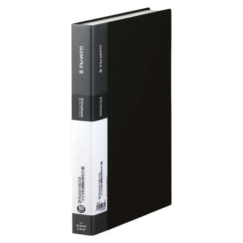 136-3SPクロ シンプリーズクリアーファイル60P 黒 1冊 (ご注文単位1冊)【直送品】
