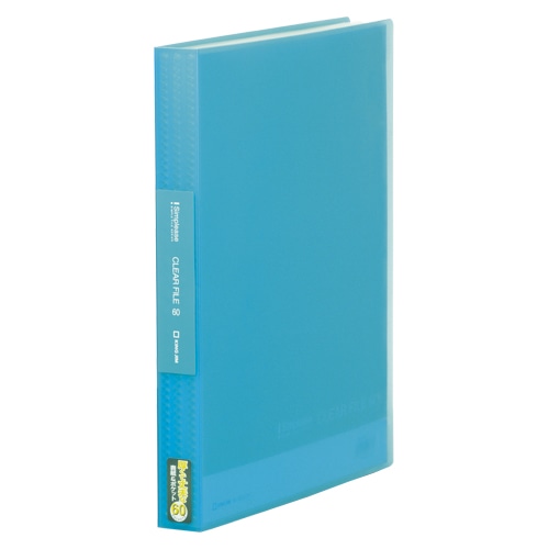 186-3TSPアオ シンプリーズクリアーF(透明)60P 青 1冊 (ご注文単位1冊)【直送品】