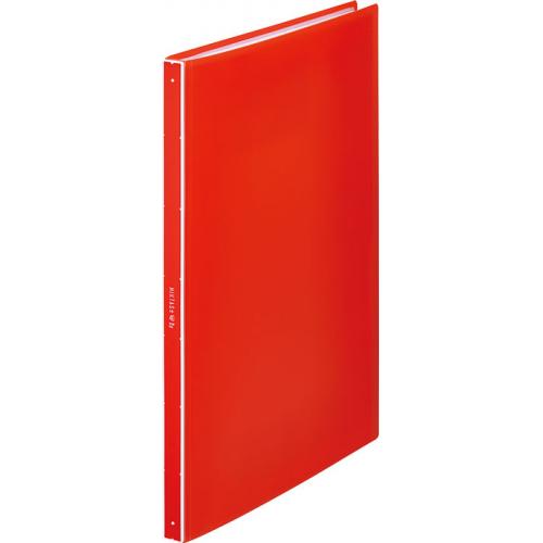 7281TWアカ クリア-ファイル ヒクタス(透明) アカ 1冊 (ご注文単位1冊)【直送品】