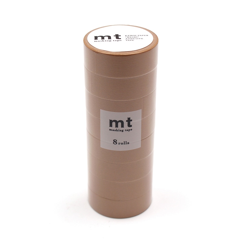 カモ井加工紙 マスキングテープ　mt　 コルク MT08P202R　8巻/パック（ご注文単位1パック）【直送品】