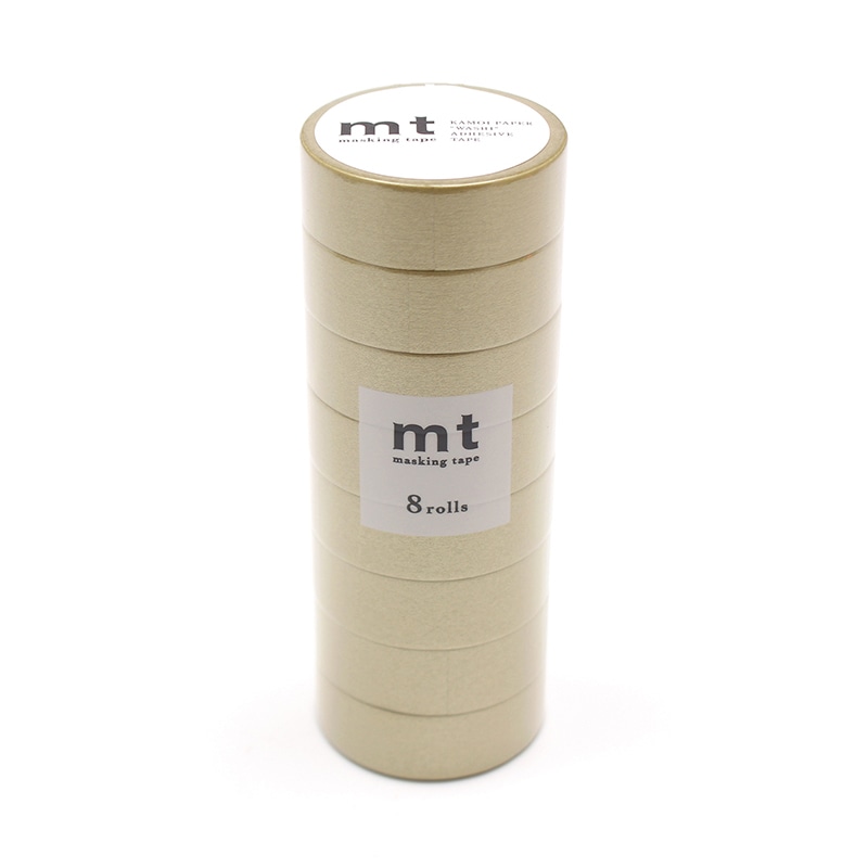 カモ井加工紙 マスキングテープ　mt　 金 MT08P205R　8巻/パック（ご注文単位1パック）【直送品】