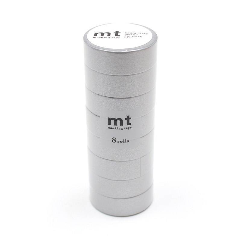 カモ井加工紙 マスキングテープ　mt　 銀 MT08P206R　8巻/パック（ご注文単位1パック）【直送品】