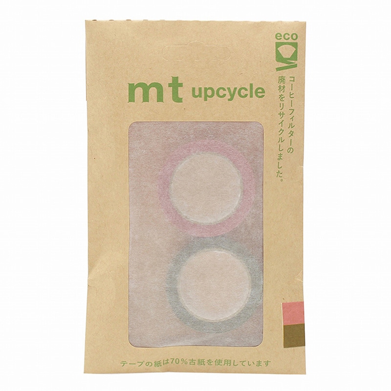カモ井加工紙 mt upcycle tape 2巻パック ローズピンク×鶯 MT02UP04 1巻（ご注文単位1巻）【直送品】