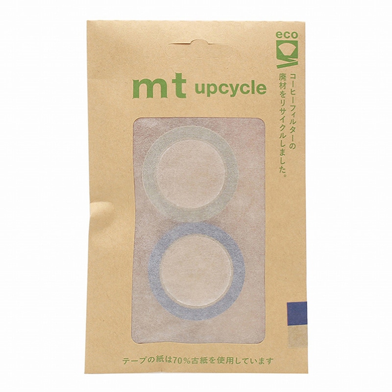 カモ井加工紙 mt upcycle tape 2巻パック ブルー×パステルグレー MT02UP06 1巻（ご注文単位1巻）【直送品】