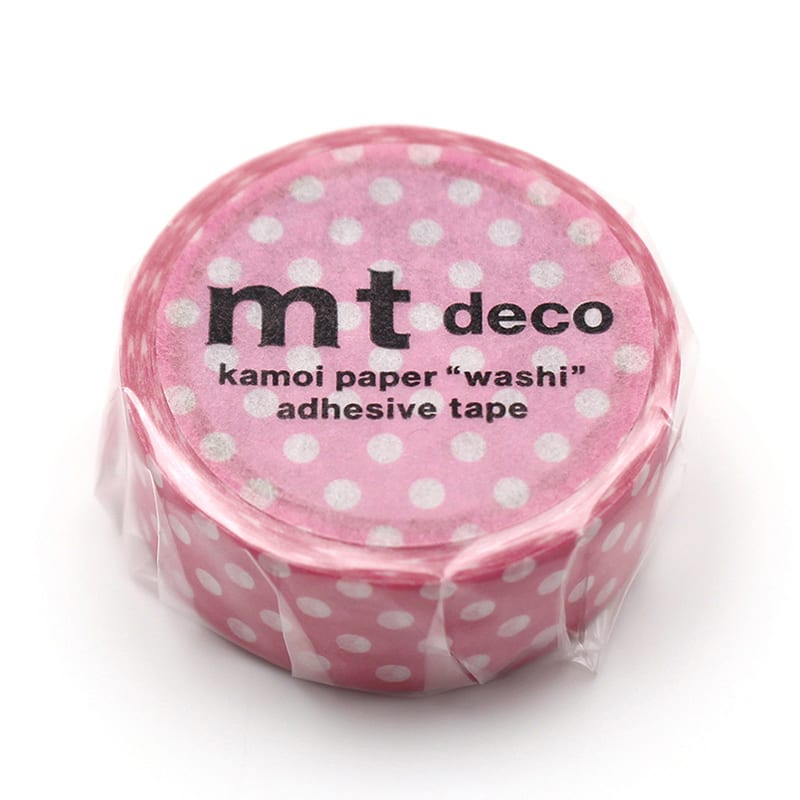 カモ井加工紙 マスキングテープ mt deco 1P ドット・オーロラピンク MT01D589 1巻(ご注文単位1巻)【直送品】