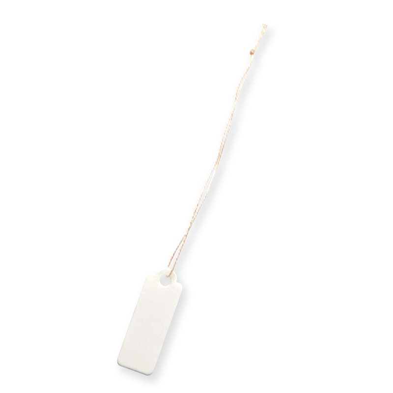 ササガワ 糸付き提札 S 白　19-1750 1袋（ご注文単位5袋）【直送品】