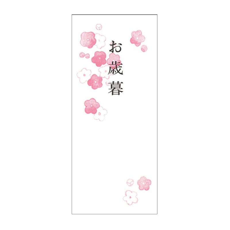 ササガワ 札紙 花柄　お歳暮　幅広 28-52 100枚/冊（ご注文単位5冊）【直送品】