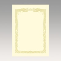 ササガワ 賞状用紙 A4横書用　1冊10枚袋入 10-1068　クリーム　A4横書 1冊（ご注文単位10冊）【直送品】