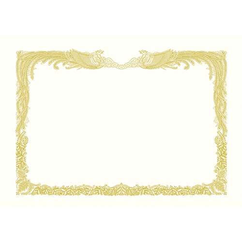 ササガワ 金箔賞状用紙 A3判　縦書用　白 10-3080　5枚 1冊（ご注文単位5冊）【直送品】