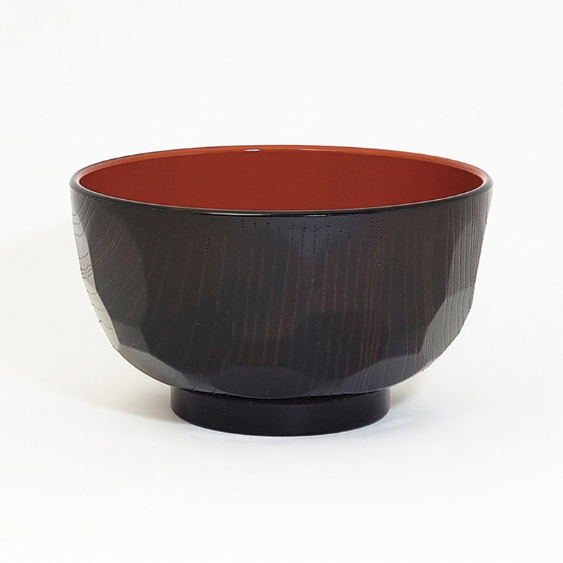 三義漆器店 樹脂容器　亀甲汁椀 溜  1個（ご注文単位5個）【直送品】