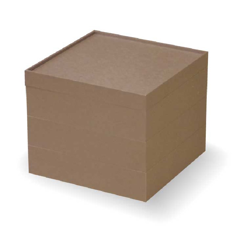 大黒工業 V-BOX 7寸 ブラウン(金ボール付) 三段 1個/袋(ご注文単位1袋)【直送品】