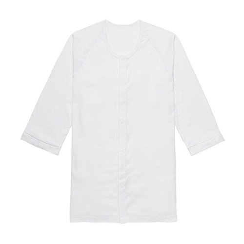 らくらく前開き　ワンタッチ肌着 紳士用　7505-1　L　7分袖  1枚（ご注文単位1枚）【直送品】