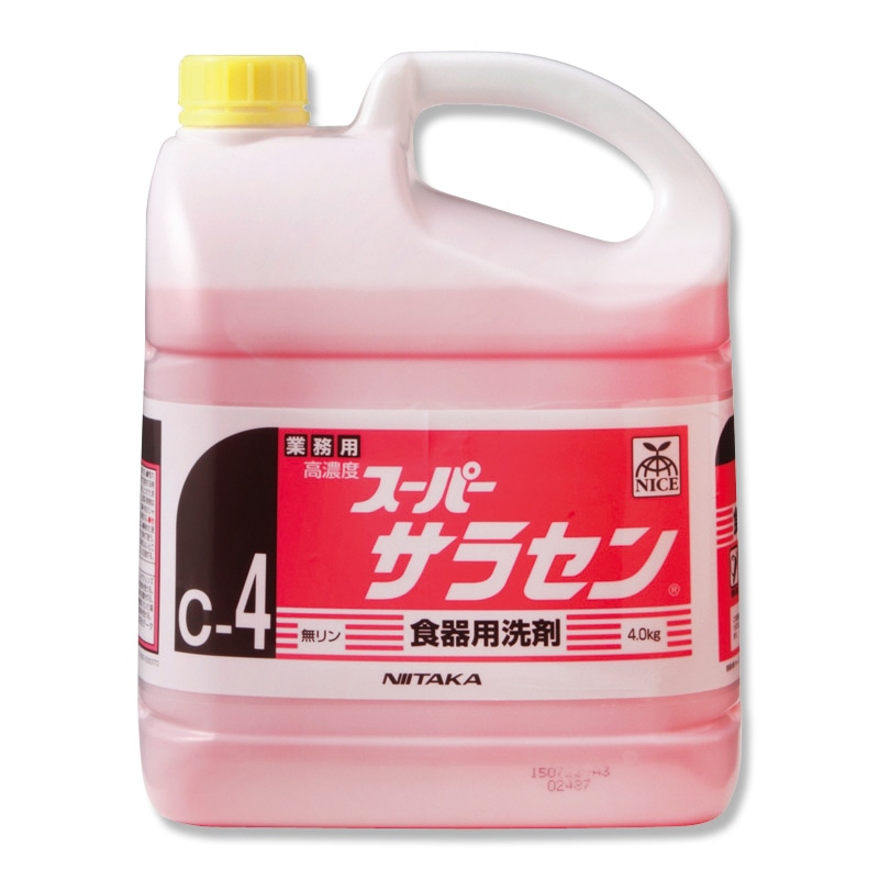 ニイタカ 濃縮食器用洗剤　スーパーサラセン 4kg  1本（ご注文単位4本）【直送品】