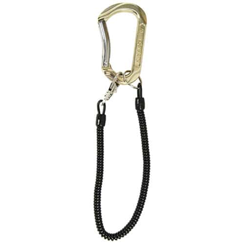 藤原産業 SK11 アルミカラビナ コード付き ゴールド SAC-80WC 1個（ご注文単位2個）【直送品】