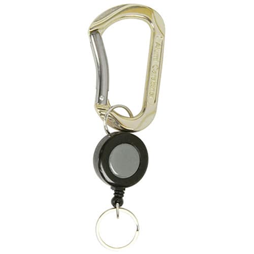 藤原産業 SK11 アルミカラビナ キーリール付き ゴールド SAC-80KR 1個（ご注文単位2個）【直送品】