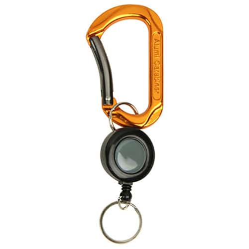 藤原産業 SK11 アルミカラビナ キーリール付き オレンジ SAC-80KR 1個（ご注文単位2個）【直送品】