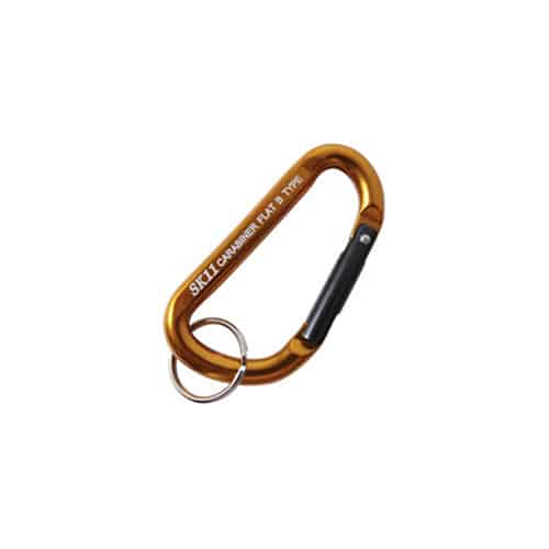 藤原産業 アルミカラビナ B 5×50mm ゴールド SAC-550B 1個（ご注文単位3個）【直送品】