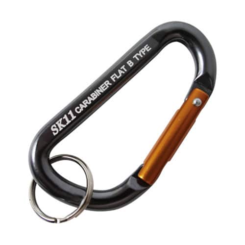 藤原産業 SK11 アルミカラビナ B 7×70mm ブラック SAC-770B 1個（ご注文単位3個）【直送品】