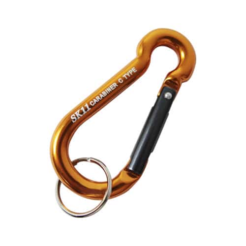 藤原産業 SK11 アルミカラビナ C 7×70mm ゴールド SAC-770C 1個（ご注文単位3個）【直送品】