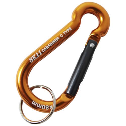 藤原産業 SK11 アルミカラビナ C 8×80mm ゴールド SAC-880C 1個（ご注文単位3個）【直送品】