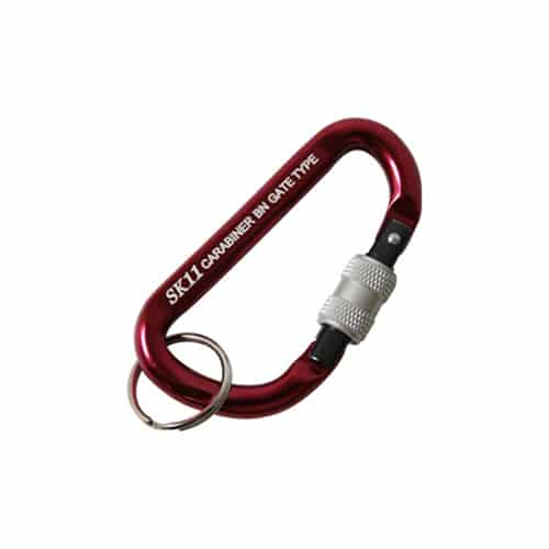 藤原産業 SK11 ロックカラビナ BN 6×60mm レッド SAC-660BN 1個（ご注文単位2個）【直送品】