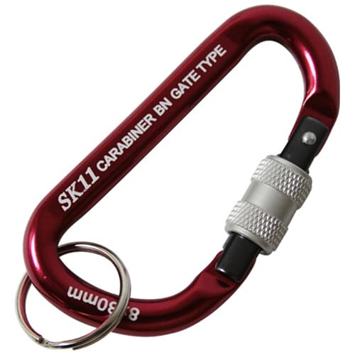 藤原産業 SK11 ロックカラビナ BN 8×80mm レッド SAC-880BN 1個（ご注文単位2個）【直送品】