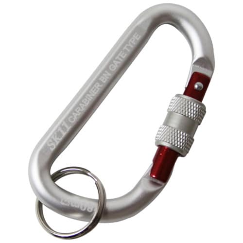藤原産業 SK11 ロックカラビナ BN 8×80mm シルバー SAC-880BN 1個（ご注文単位2個）【直送品】
