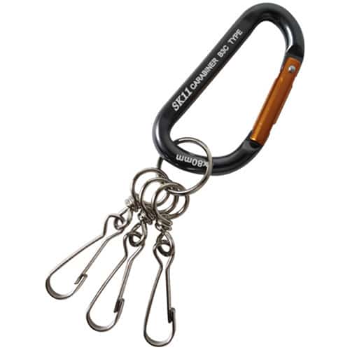 藤原産業 SK11 アルミカラビナ B3 8×80mm ブラック SAC880B3 1個（ご注文単位2個）【直送品】