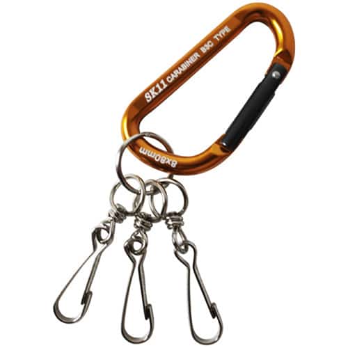 藤原産業 SK11 アルミカラビナ B3 8×80mm ゴールド SAC880B3 1個（ご注文単位2個）【直送品】